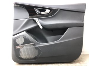2017-2019 Audi Q7 Black Door Interior Trim Panel with Bose Audio - Front, Right (Passenger) (Used OEM)