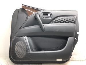 2018-2021 INFINITI QX80 Black Door Interior Trim Panel with Technology Package - Front, Right (Passenger) (Used OEM)