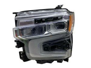 2022-2025 Chevrolet Silverado 1500 Chrome LED Headlight Assembly with Chrome Bezel - Front, Left (Driver) (Used OEM)