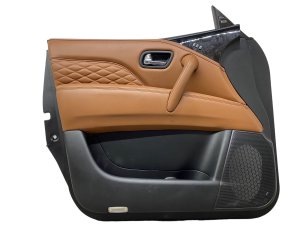 2018-2021 INFINITI QX80 Brown Door Interior Trim Panel with Tech Package and Bose Audio - Front, Left (Driver) (Used OEM)