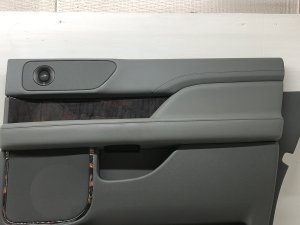 2018-2021 Lincoln Navigator Gray Door Interior Trim Panel with Revel Audio - Rear, Right (Passenger) (Used OEM)