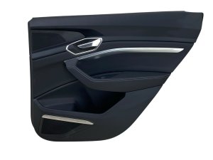 2019-2025 Audi Q8 Black Door Interior Trim Panel without Sunshade - Rear, Right (Passenger) (Used OEM)