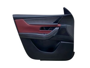 2025 Mazda CX-70 Red Nappa Leather Door Interior Trim Panel - Front, Left (Driver) (Used OEM)