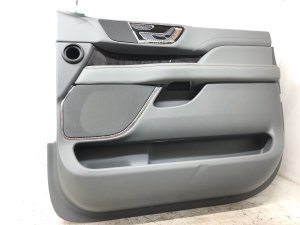 2018-2021 Lincoln Navigator Gray Door Interior Trim Panel with Revel Audio and 10-Way Power Seats - Front, Left (Driver) (Used OEM)