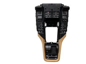 2011-2018 Porsche Cayenne Beige Center Console Shifter Bezel Trim Panel - Front (Used OEM)