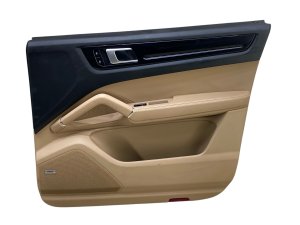 2019-2023 Porsche Cayenne Black Door Interior Trim Panel with Bose Audio - Front, Right (Passenger) (Used OEM)
