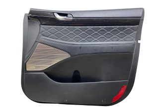 2020-2022 Hyundai Palisade Black Calligraphy Leather Door Interior Trim Panel - Front, Right (Passenger) (Used OEM)