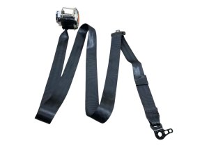 2022-2026 Audi Q4 e-tron Black Rock Gray Stitching Outer Seat Belt Assembly - Rear, Right (Passenger) (Used OEM)