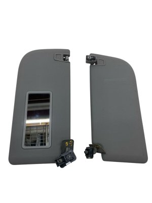 2017-2022 Ford F-550 Super Duty Gray Sun Visor Set Without Sunroof - Left (Driver) (Used OEM)