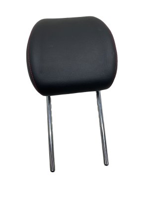 2021-2025 Genesis G70 Black Seat Leather Headrest with Red Stitching - Front, Right (Passenger) (Used OEM)
