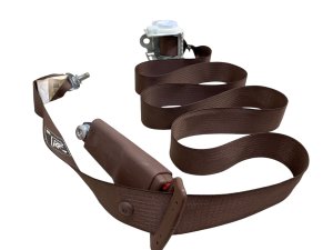 2011-2012 Fisker Karma Tan Seat Belt Assembly with Buckle - Rear, Right (Passenger) (Used OEM)