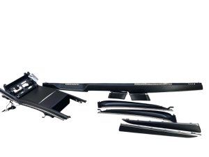  Tesla Model s 8-Piece Carbon Fiber Interior Trim Molding Set - Front (Used OEM)
