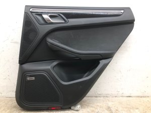 2015-2018 Porsche Macan Black Door Interior Trim Panel with Bose Audio - Rear, Right (Passenger) (Used OEM)
