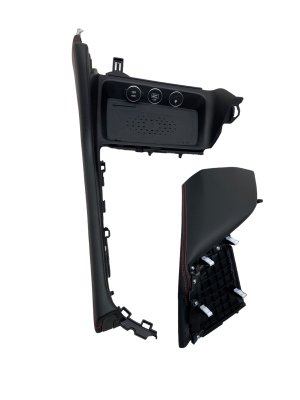 2022-2025 Genesis G70 Black Center Console Side Trim Panel Set with Red Stitching (Used OEM)