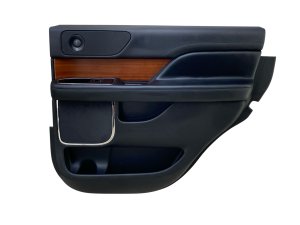 2018-2024 Lincoln Navigator Ebony (Black) Door Interior Trim Panel with 14-Speaker Audio - Rear, Right (Passenger) (Used OEM)