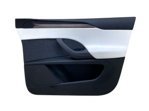  Tesla Model x White Door Interior Trim Panel - Front, Right (Passenger) (Used OEM)