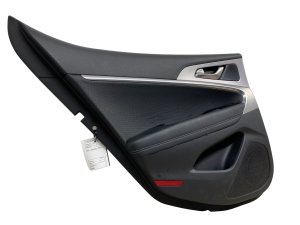 2019-2021 Genesis G70 Black Door Interior Trim Panel with Speaker and Switches - Rear, Left (Driver) (Used OEM)