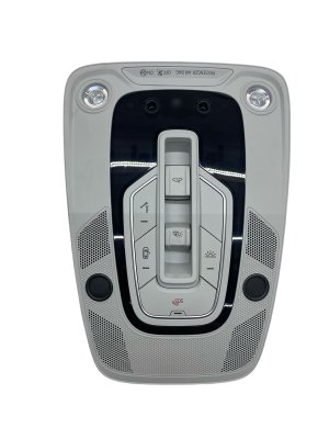 2020-2024 Audi S5 Gray Overhead Roof Console with Dome Light and Emergency Call - Front (Used OEM)