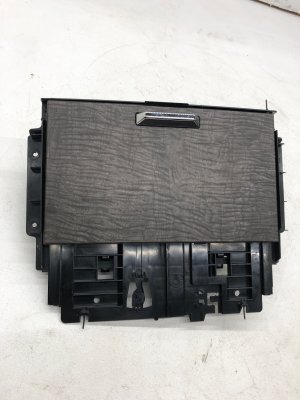 2018-2021 Lincoln Navigator Brown Center Console Sliding Storage Tray with Quilted Maple Wood Trim (Used OEM)