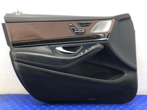 2014-2020 Mercedes-Benz S320 Brown Door Interior Trim Panel with Premium Audio - Front, Left (Driver) (Used OEM)