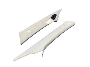 2023-2024 Fisker Ocean Gray Interior A-Pillar Trim Cover Panel Set - Front (Used OEM)