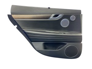 2021-2024 Genesis G80 Black Door Interior Trim Panel with Sunshade - Rear, Left (Driver) (Used OEM)