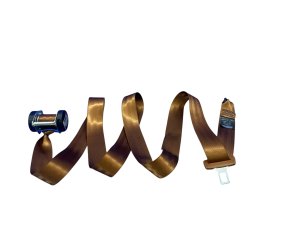 2006-2012 Bentley Flying Spur Brown Center Seat Belt Assembly - Rear, Left (Driver) (Used OEM)