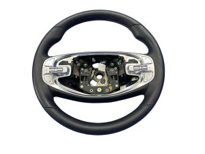 2022-2025 Genesis GV70 Black Heated Leather Steering Wheel - Front (Used OEM)