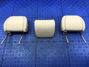 2016-2020 Jaguar XF White Seat Headrest Set - Rear, Right (Passenger) (Used OEM)