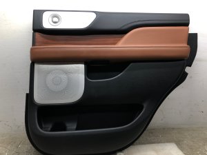2018-2024 Lincoln Navigator Ebony (Black) Door Interior Trim Panel with 20-Speaker Audio - Rear, Right (Passenger) (Used OEM)