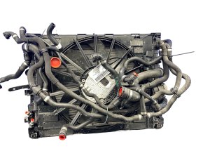 2020-2023 BMW M550i xDrive Radiator and A/C Condenser Cooling Fan Assembly - Front (Used OEM)