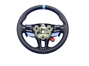 2024-2025 Hyundai Elantra Black Steering Wheel with Blue Stitching - Front (Used OEM)