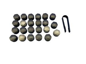 2019-2025 Audi A6 Black Wheel Lug Nut Bolt Cover Set - Front (Used OEM)