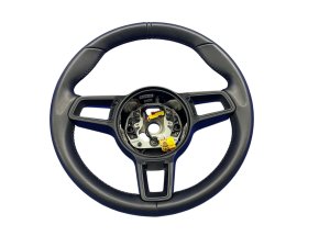 2017-2019 Porsche 911 Black Leather Steering Wheel without Heat - Front (Used OEM)