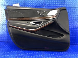 2014-2020 Mercedes-Benz S320 Black Door Interior Trim Panel with Burmester Audio - Front, Left (Driver) (Used OEM)