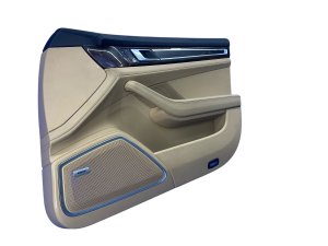 2017-2023 Porsche Panamera Beige Door Interior Trim Panel - Front, Right (Passenger) (Used OEM)