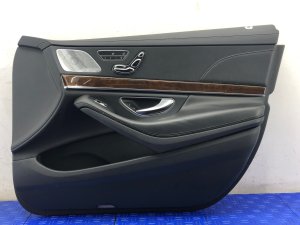 2014-2020 Mercedes-Benz S320 Black Door Interior Trim Panel with Burmester Audio - Front, Right (Passenger) (Used OEM)