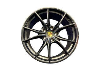 2017-2025 Porsche Boxster Black 20x10 10-Triangle Spoke Gloss Black Alloy Rear Wheel (Used OEM)