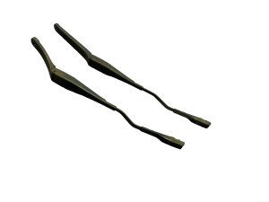 2013-2016 Porsche Boxster Black Windshield Wiper Arm Set - Front (Used OEM)