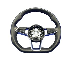 2016-2023 Audi TT Black Flat Bottom Leather Sport Steering Wheel - Front (Used OEM)