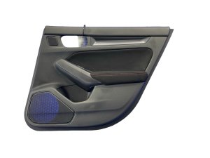 2023-2026 Honda Civic Black Door Interior Trim Panel with Alcantara and Red Stitching - Rear, Right (Passenger) (Used OEM)