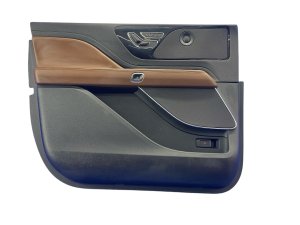2020-2024 Lincoln Aviator Tan Door Interior Trim Panel - Front, Left (Driver) (Used OEM)