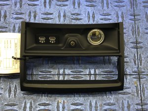 2016-2024 BMW X3 Black Center Console USB Charging Port Trim Panel - Rear (Used OEM)