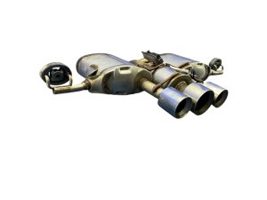 2022-2026 Honda Civic Chrome Exhaust Muffler Assembly with Chrome Tips - Rear (Used OEM)