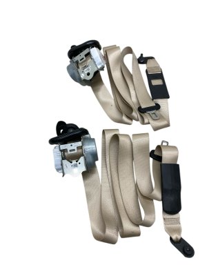 2019-2024 BMW X7 Beige 2nd Row Seat Belt Assembly Set - Rear, Left (Driver) (Used OEM)