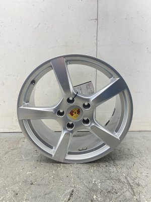 2017-2025 Porsche Boxster Silver 19x8 5-Spoke Silver Alloy Front Wheel (Used OEM)