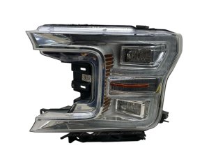 2018-2020 Ford F-150 Chrome Full LED Headlight Assembly with Bright Bezel - Left (Driver) (Used OEM)