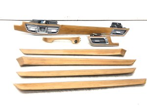 2014-2016 Mercedes-Benz E500 Brown Center Instrument and Inner Door Panel Trim Molding Set - Front (Used OEM)