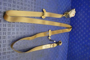 2008-2009 Lexus IS F Tan Seat Belt Buckle with Pretensioner - Front, Right (Passenger) (Used OEM)