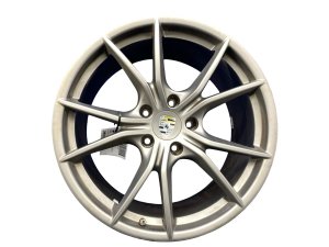 2017-2025 Porsche Boxster Silver 20x10 10-Spoke Matte Silver Alloy Wheel (Used OEM)